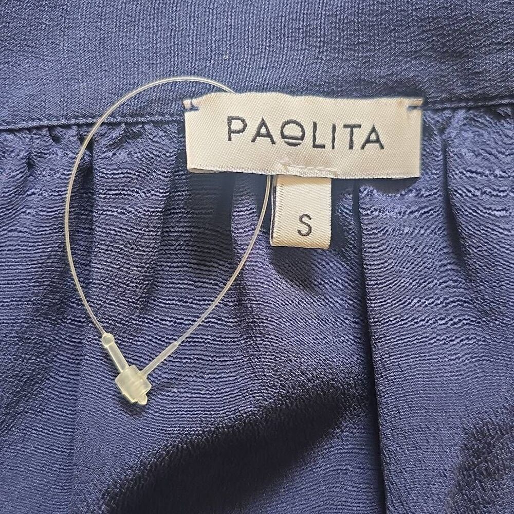 Paolita Navy Maxi Skirt with Gathered Waist - Picture 8 of 8